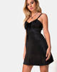 Image of Kamalia Slip Dress in Satin Black