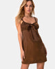 Image of Kamalia Slip Dress in Satin Brown