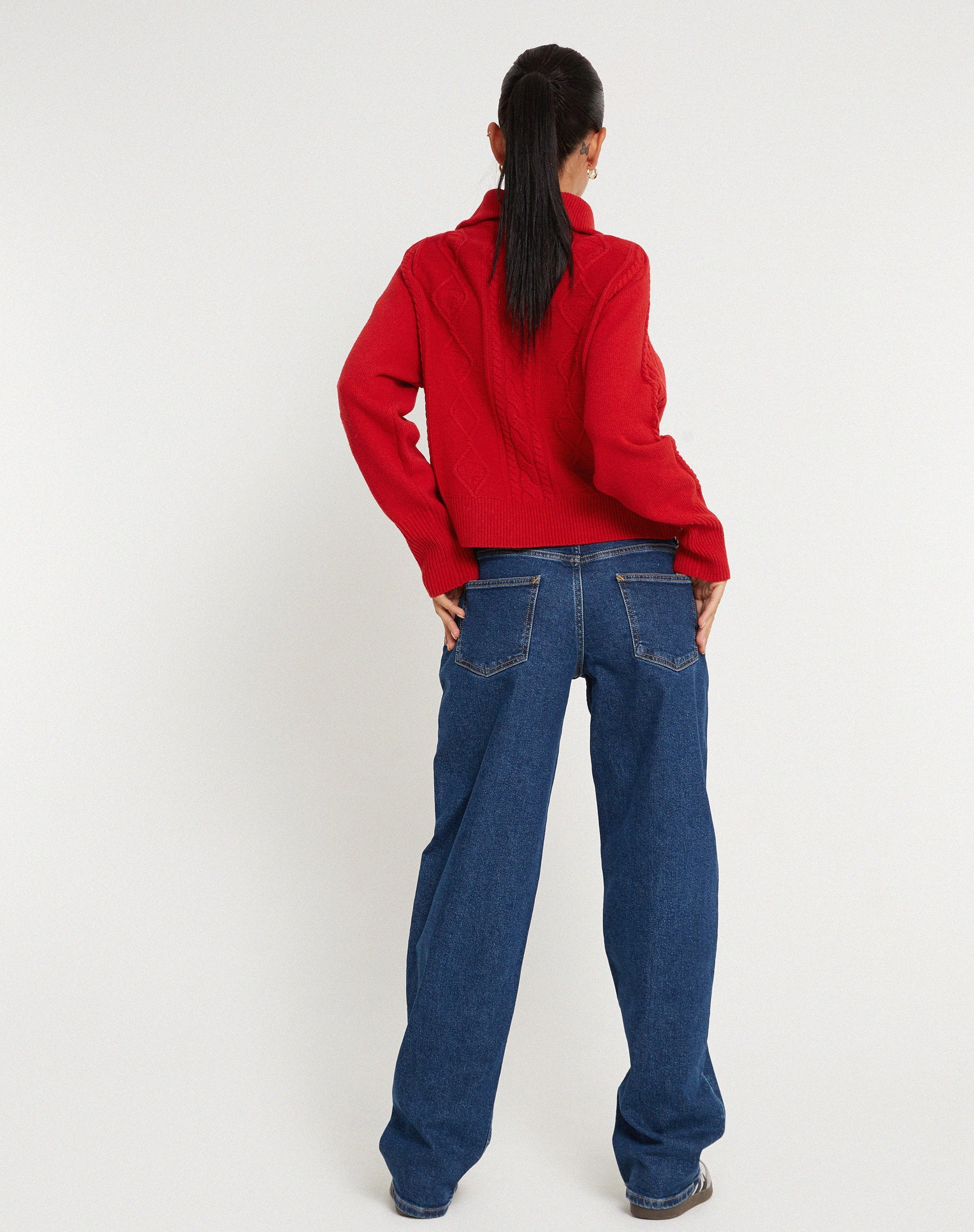 image of Kamuja Knitted Jumper in Red