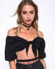 Image of Kavon Crop Top in Black