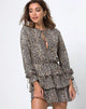 Image of Kepsibelle Skater Dress in Rar Leopard Brown