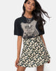 Image of Khabel Skater Skirt in Aster Black