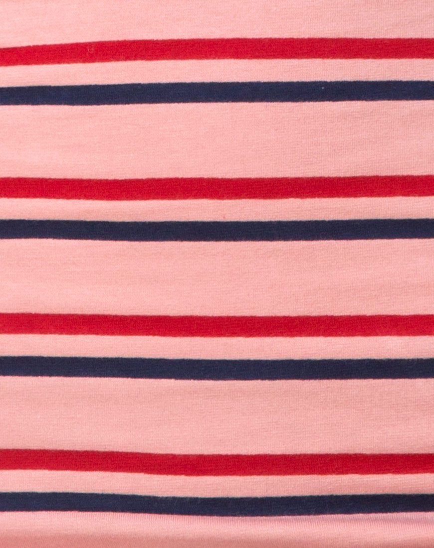 Image of Kimmy Skirt in 70s Stripe Pink Horizontal