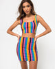 Image of Kimmy Bodycon Skirt in New Vertical Mixed Stripe