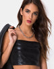 Image of Kindra Top in Snake Black