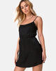 Image of Kinley Dress in Satin Cheetah Black