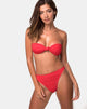 Image of Knot Bandeau Bikini Top in Baewatch Red