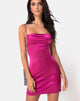 Image of Kozue Dress in Satin Magenta