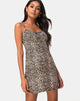 Image of Kumala Slip Dress in Rar Leopard Brown