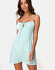 Image of Kumala Slip Dress in Satin Cheetah Mint