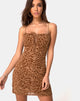 Image of Kumin Dress in Animal Flock Tan Brown