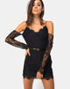 Image of Kusakina Dress in Lace Black