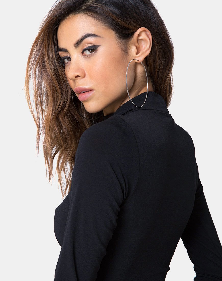 Image of Lafitte Dress in Polycrepe Black