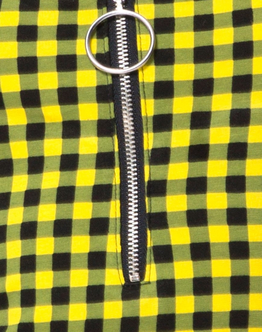 yellow gingham bodycon dress Lahzie Bodycon Dress in Medium Gingham Yellow