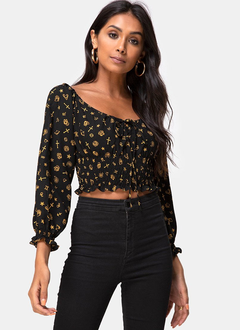 Astro LS Zipper Front Crop Top