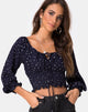 Image of Lancer Crop Top in Stars Struck Navy