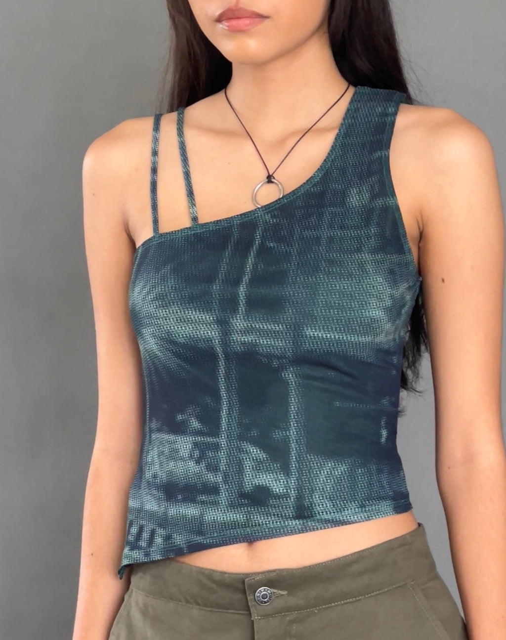 Lanica Top in Cityscape Green