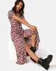 Image of Larin Midi Dress in Floral Charm Red