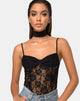 Image of Lanti Bodice in Black Rose Lace