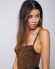 Image of Lanti Bodice in Glitter Lurex Bronze