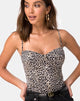 Image of Lanti Bodice in Rar Leopard Brown