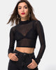 Image of Rhala Crop Top in Black