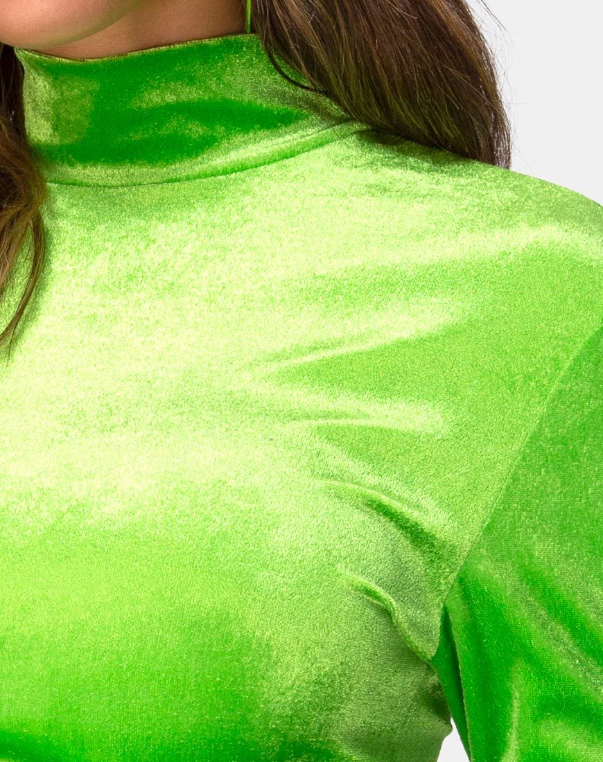 Image of Lara Crop top in Velvet Lime
