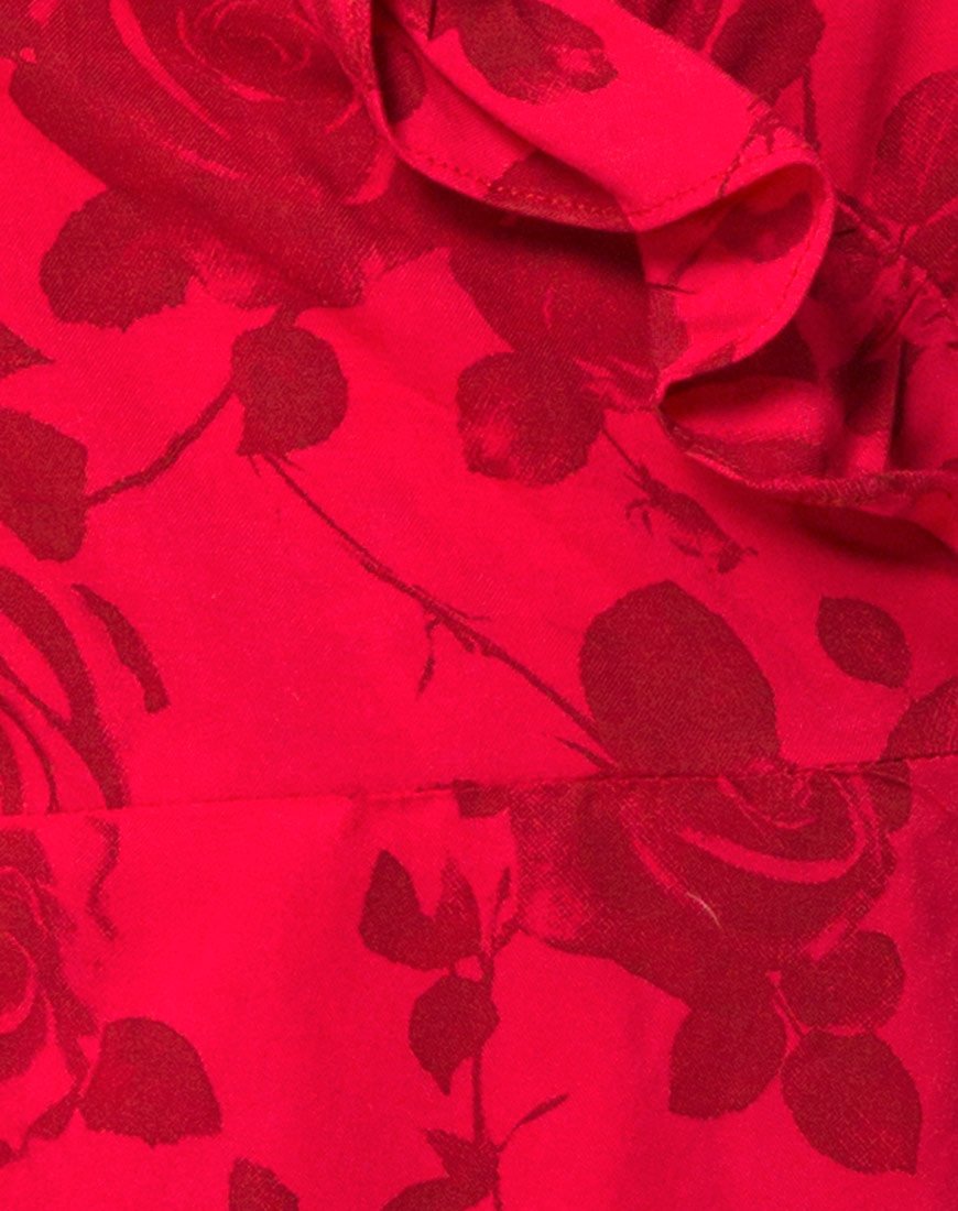 Plunge Neckline Red Rose Slip Dress | Lasky - Motel Rocks – motelrocks ...