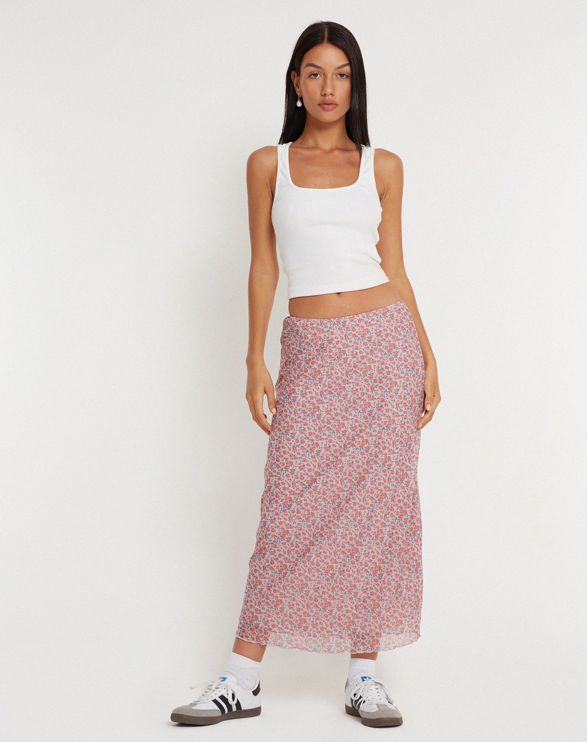 image of Lassie Maxi Skirt in Spring Rose Dusty Pink