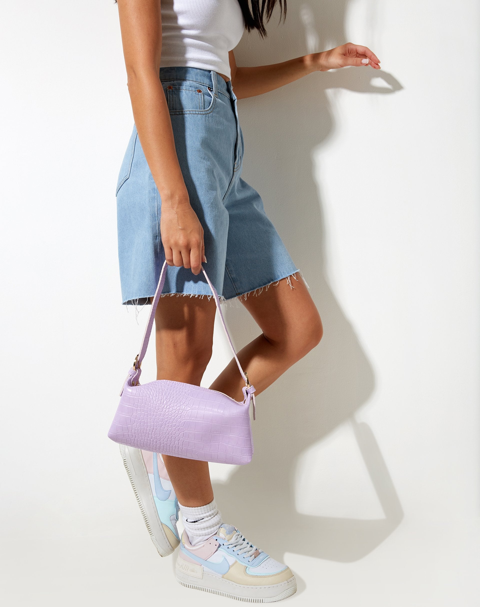 Image of Leila Shoulder Bag in Purple