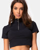 Image of Lesver Crop Top in Black