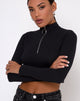 Image of Lesvy Crop Top in Black