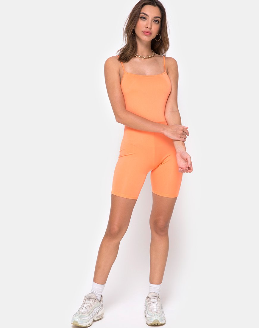 Image of Lita Unitard in Fluro Orange