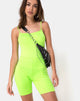 Image of Lita Unitard in Fluro Green