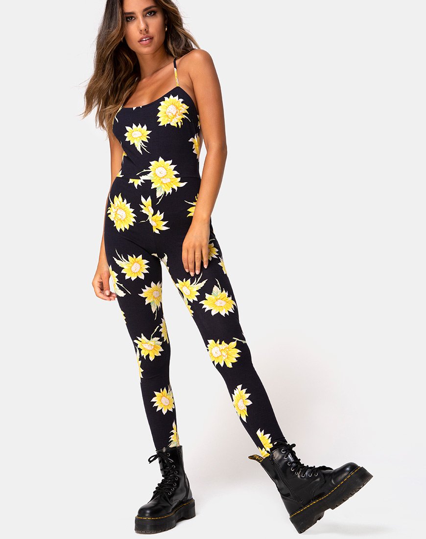 Black and Yellow Bodycon Unitard | Motel – motelrocks-com-us