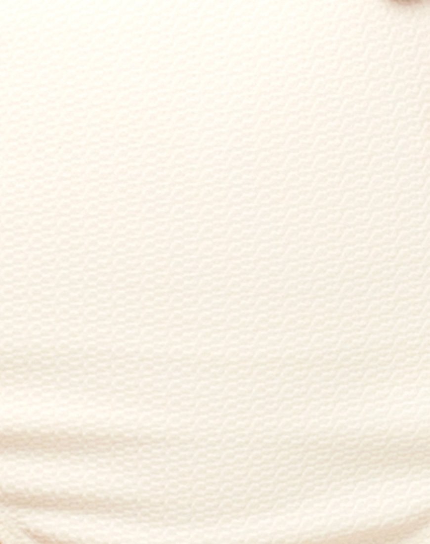 Image of Motel Loe Strappy Bikini Top in White Textured