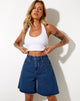 Image of Loose Fit Denim Short in Classic Blue