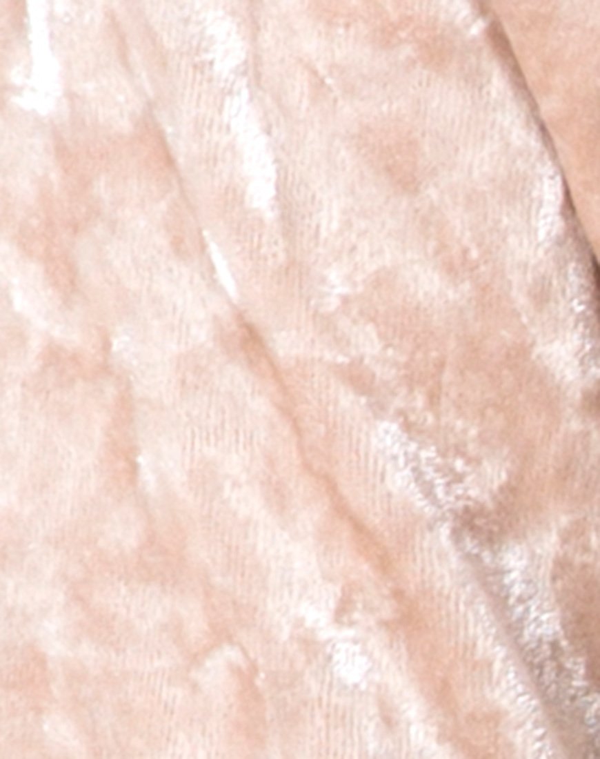 Image of Lorya Crop Top in Cream Crushed Velvet