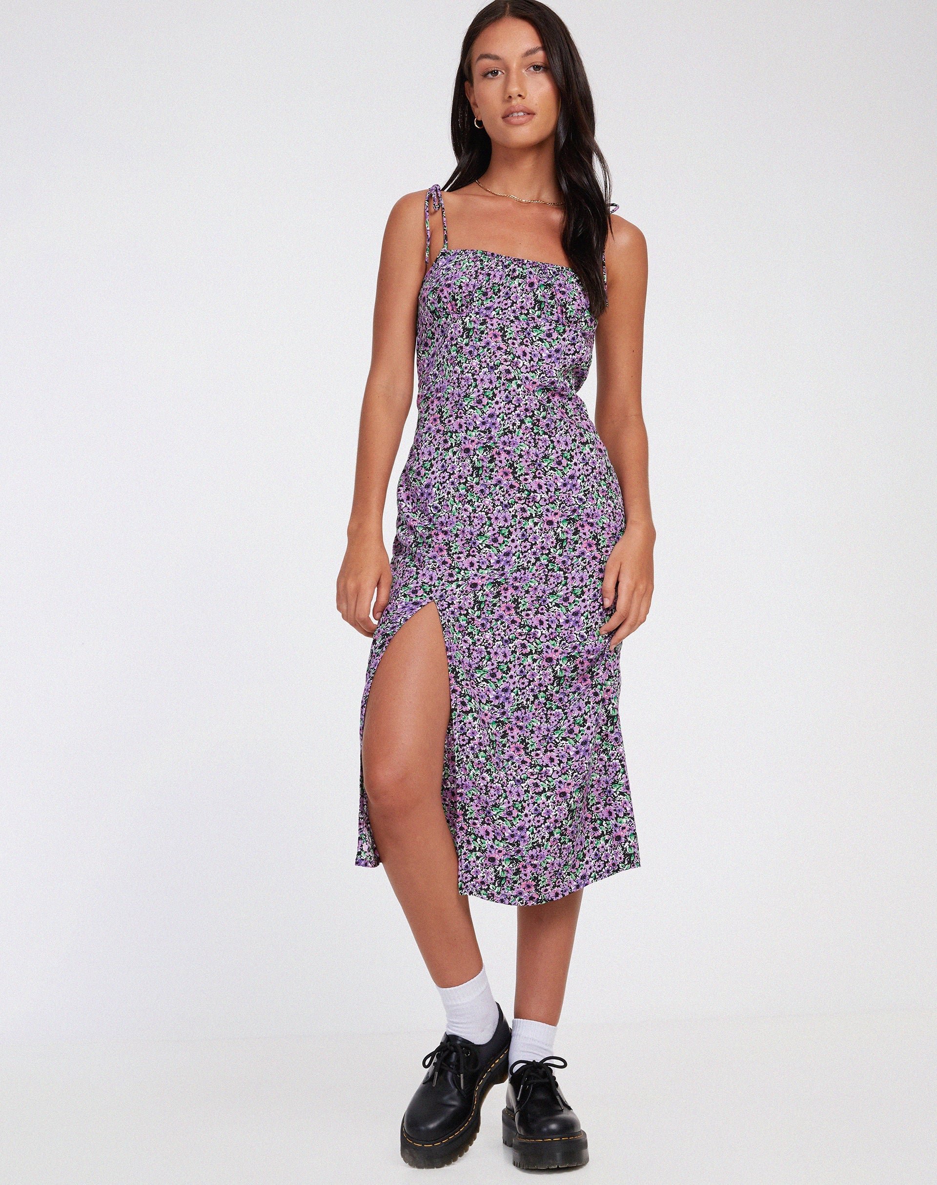 image of Lotie Midi Dress in Lilac Blossom