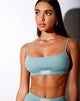 Image of Esme Bralet in Seafoam with White Angel Embro