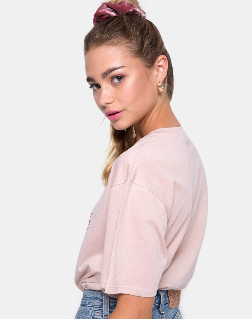 Oversize Basic Tee in Love Makes Me Sick Blush