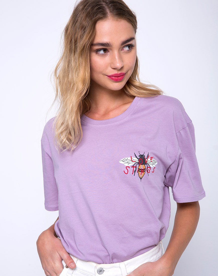 Oversize Basic Tee in Lovestings Lilac