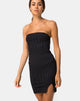 Image of Luveries Dress in Pinstripe Black