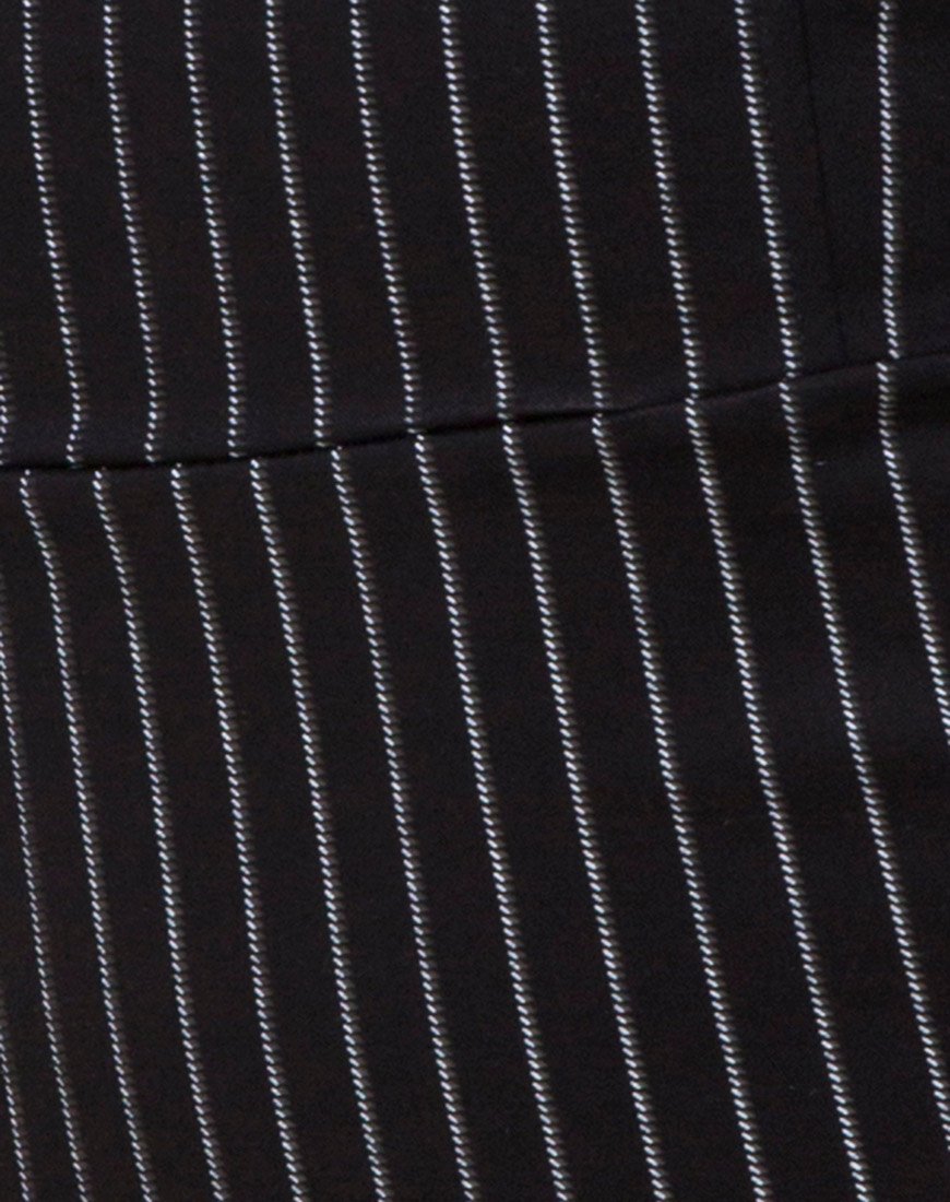 Image of Luveries Dress in Pinstripe Black