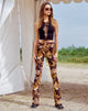 image of Mileri Flare Trousers in Butterfly Gold