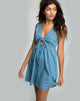 Image of Lyset Cutout Dress in Summer Wash Denim Chambray