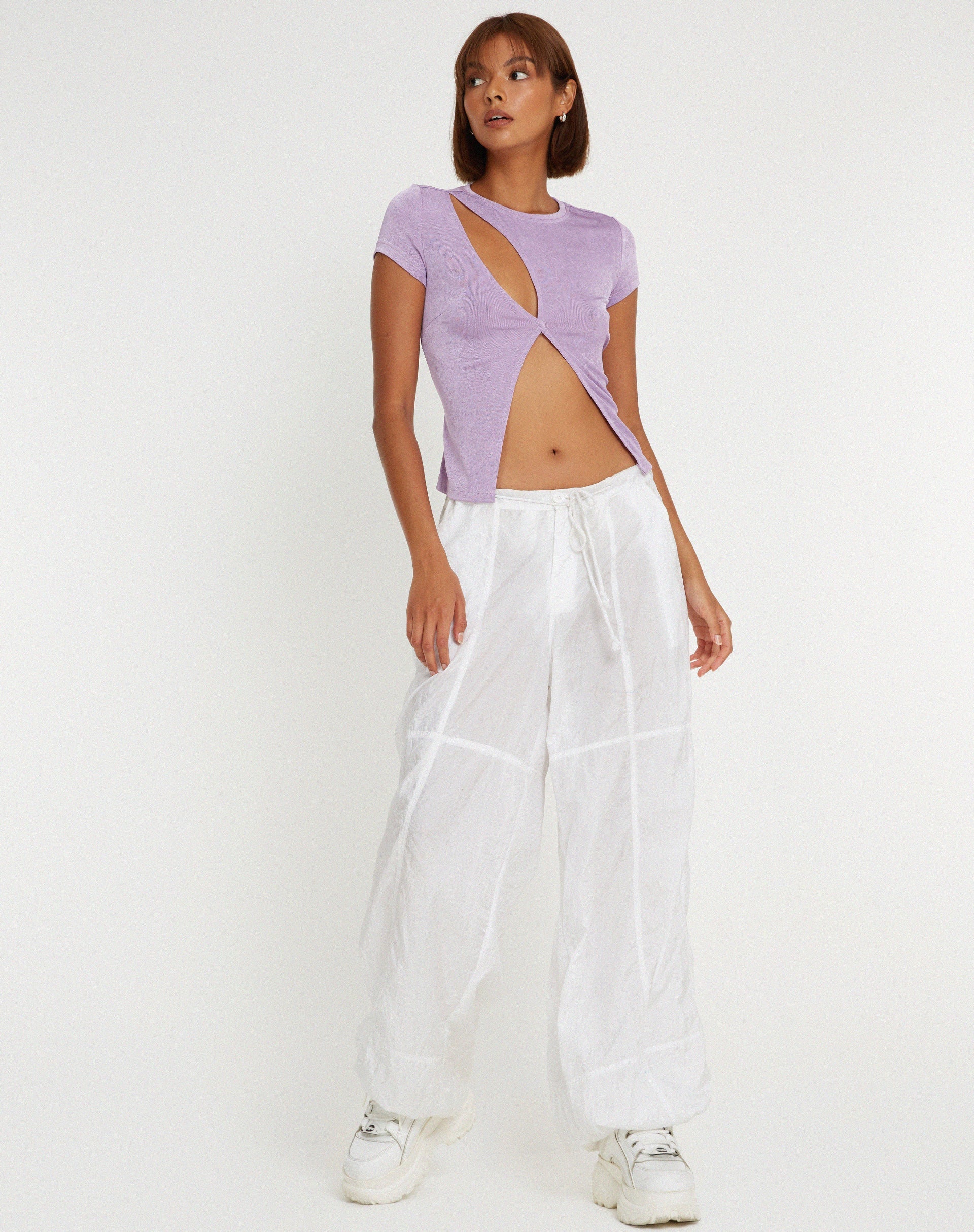 image of Maha Cutout Top in Lavender