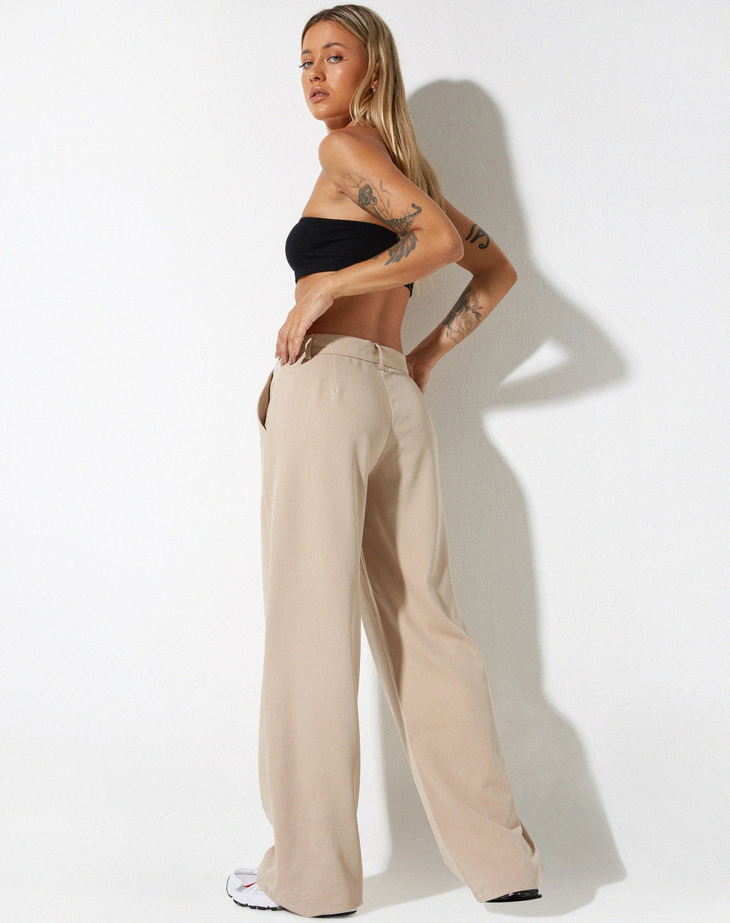 Abena Trouser in Soft Tailoring Beige