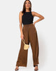 Image of Mara Trouser in Satin Brown