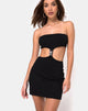 Image of Maraya Mini Dress in Black with Silver Buckle